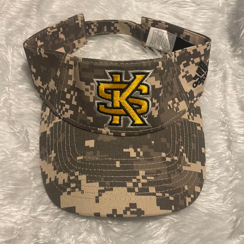 ADIDAS KSU Kennesaw State University Camo Sunvisor -OS